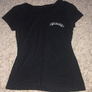 Black v neck t shirt